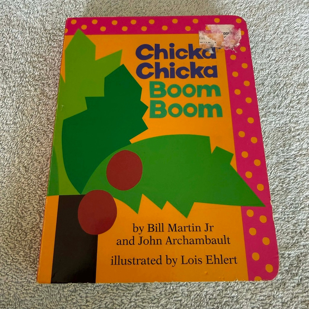 Baby Little Simon Chicka Chicka Boom Boom Board Book Orange Pink